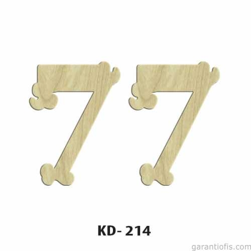 Hobi-Art KD 214 Dekoratif Mini Ahşap Rakamlar (7 Rakamı) - 1