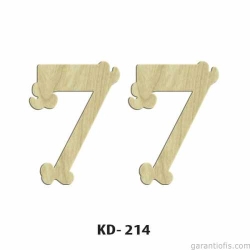 Hobi-Art KD 214 Dekoratif Mini Ahşap Rakamlar (7 Rakamı)