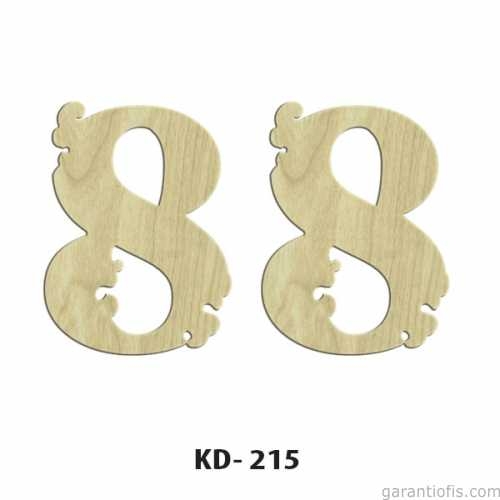 Hobi-Art KD 215 Dekoratif Mini Ahşap Rakamlar (8 Rakamı) - 1