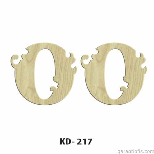 Hobi-Art KD 217 Dekoratif Mini Ahşap Rakamlar (0 Rakamı) - 1