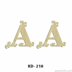 Hobi-Art KD 218 Dekoratif Mini Ahşap Harfler (A Harfi)