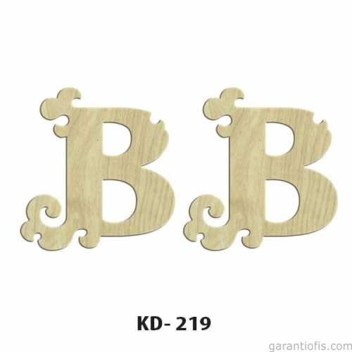 Hobi-Art KD 219 Dekoratif Mini Ahşap Harfler (B Harfi) - 1