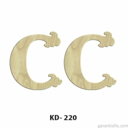 Hobi-Art KD 220 Dekoratif Mini Ahşap Harfler (C Harfi)