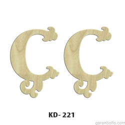Hobi-Art KD 221 Dekoratif Mini Ahşap Harfler (Ç Harfi)