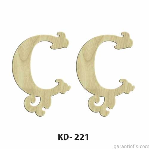 Hobi-Art KD 221 Dekoratif Mini Ahşap Harfler (Ç Harfi) - 1