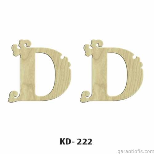 Hobi-Art KD 222 Dekoratif Mini Ahşap Harfler (D Harfi) - 1