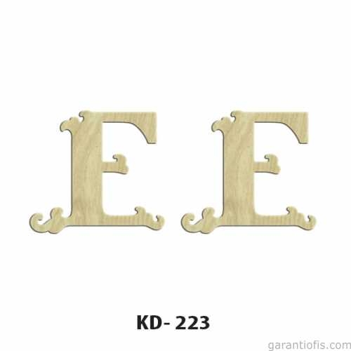 Hobi-Art KD 223 Dekoratif Mini Ahşap Harfler (E Harfi) - 1