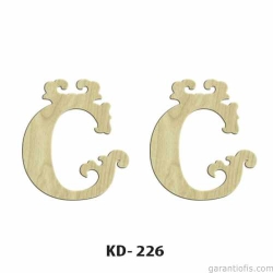 Hobi-Art KD 226 Dekoratif Mini Ahşap Harfler (Ğ Harfi)