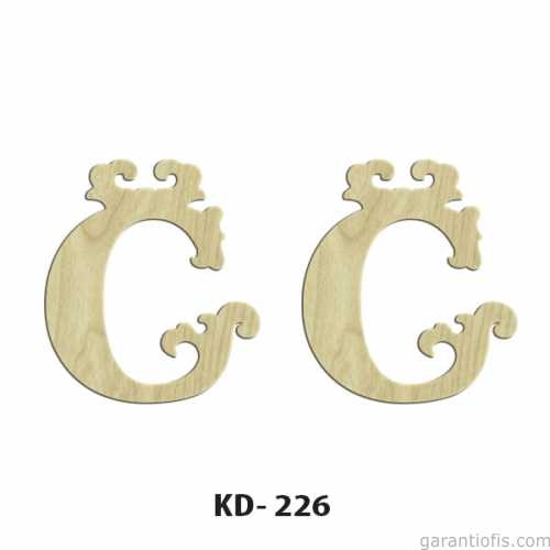 Hobi-Art KD 226 Dekoratif Mini Ahşap Harfler (Ğ Harfi) - 1