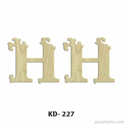 Hobi-Art KD 227 Dekoratif Mini Ahşap Harfler (H Harfi)