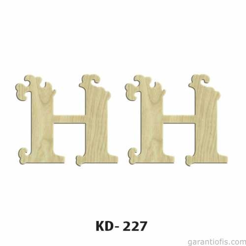 Hobi-Art KD 227 Dekoratif Mini Ahşap Harfler (H Harfi) - 1