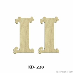Hobi-Art KD 228 Dekoratif Mini Ahşap Harfler (I Harfi)