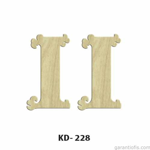 Hobi-Art KD 228 Dekoratif Mini Ahşap Harfler (I Harfi) - 1