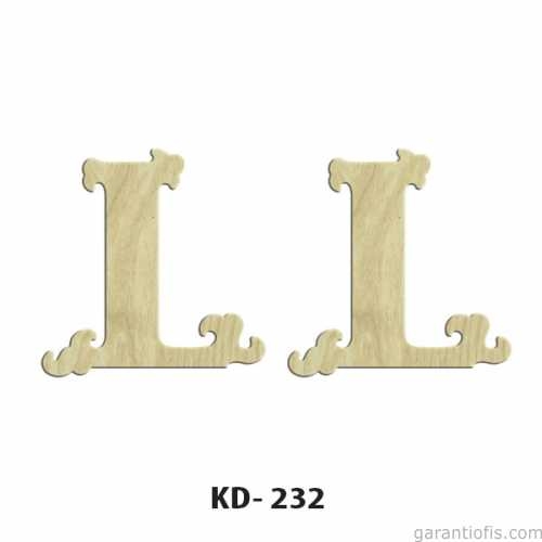 Hobi-Art KD 232 Dekoratif Mini Ahşap Harfler (L Harfi) - 1