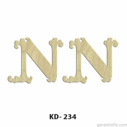 Hobi-Art KD 234 Dekoratif Mini Ahşap Harfler (N Harfi)