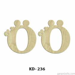 Hobi-Art KD 236 Dekoratif Mini Ahşap Harfler (Ö Harfi)