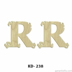 Hobi-Art KD 238 Dekoratif Mini Ahşap Harfler (R Harfi)