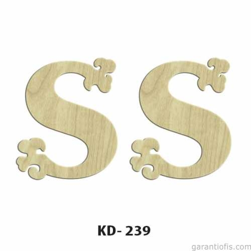 Hobi-Art KD 239 Dekoratif Mini Ahşap Harfler (S Harfi) - 1