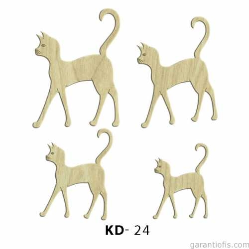 Hobi-Art KD 24 - Kediler Dekoratif Mini Ahşap Obje - 1