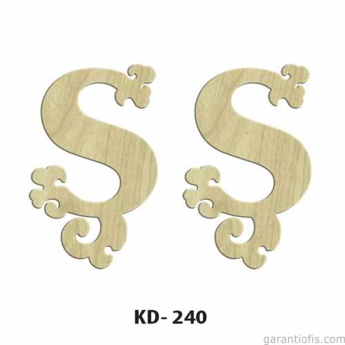 Hobi-Art KD 240 Dekoratif Mini Ahşap Harfler (Ş Harfi) - 1