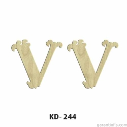 Hobi-Art KD 244 Dekoratif Mini Ahşap Harfler (V Harfi)