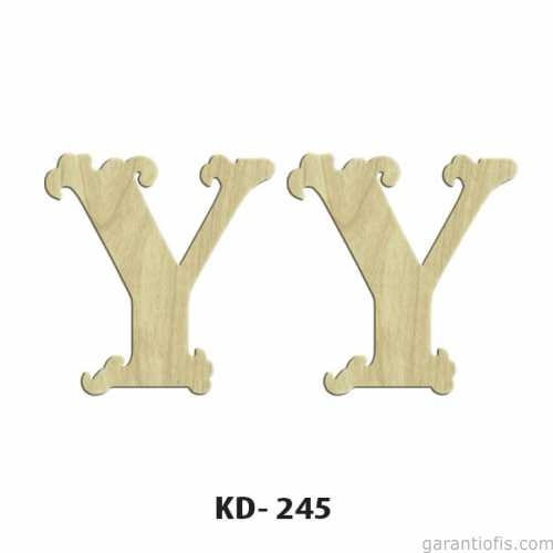 Hobi-Art KD 245 Dekoratif Mini Ahşap Harfler (Y Harfi) - 1