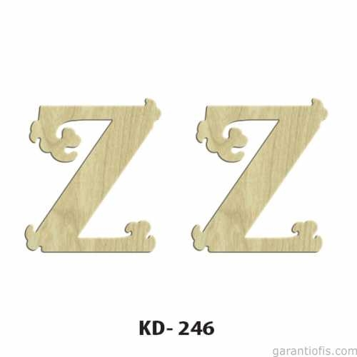 Hobi-Art KD 246 Dekoratif Mini Ahşap Harfler (Z Harfi) - 1