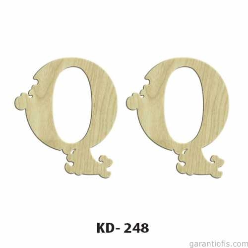 Hobi-Art KD 248 Dekoratif Mini Ahşap Harfler (Q Harfi) - 1