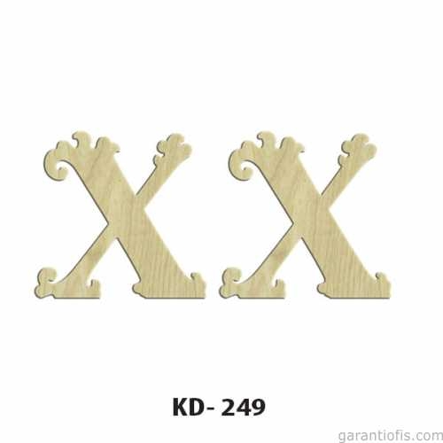 Hobi-Art KD 249 Dekoratif Mini Ahşap Harfler (X Harfi) - 1