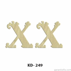 Hobi-Art KD 249 Dekoratif Mini Ahşap Harfler (X Harfi)