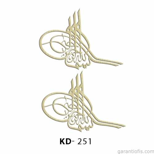 Hobi-Art KD 251 - Tuğra Şeklinde Mini Ahşap Obje - 1