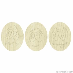 Hobi-Art KD 256 Yüz Figürlü Mini Ahşap Obje