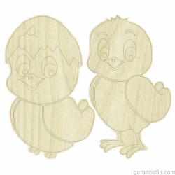 Hobi-Art KD 258 Civciv Figürlü Mini Ahşap Obje