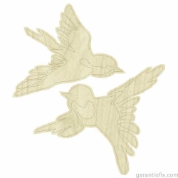 Hobi-Art KD 260 Uçan Kuş Figürlü Mini Ahşap Obje