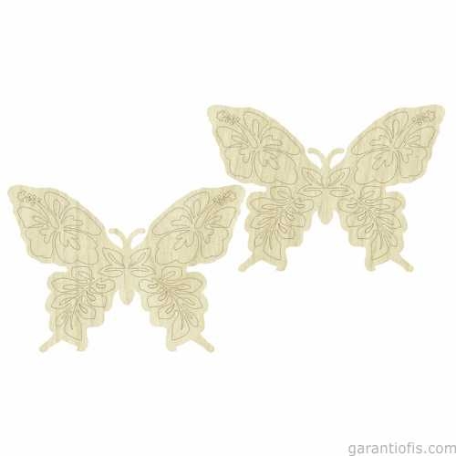 Hobi-Art KD 264 Kelebek Figürlü Mini Ahşap Obje - 1