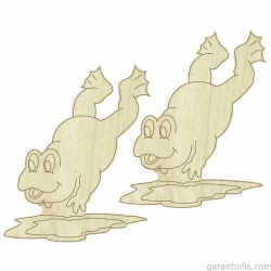 Hobi-Art KD 266 Kurbağa Figürlü Mini Ahşap Obje