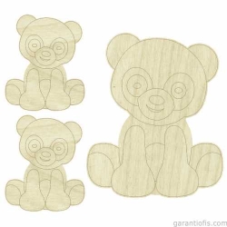 Hobi-Art KD 267 Ayıcık Figürlü Mini Ahşap Obje