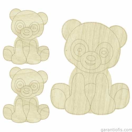 Hobi-Art KD 267 Ayıcık Figürlü Mini Ahşap Obje - 1