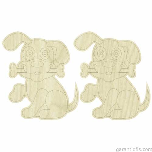 Hobi-Art KD 269 Köpek Figürlü Mini Ahşap Obje - 1