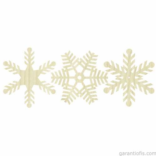 Hobi-Art KD 277 Kar Tanesi Figürlü Mini Ahşap Obje - 1