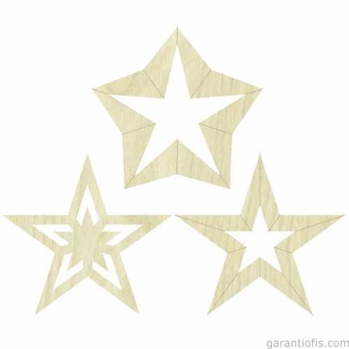Hobi-Art KD 279 Yıldız Figürlü Mini Ahşap Obje - 1