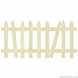 Hobi-Art KD 282 Bahçe Çiti Figürlü Mini Ahşap Obje