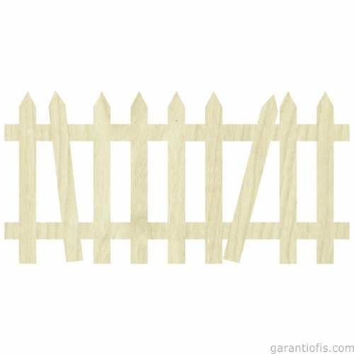 Hobi-Art KD 282 Bahçe Çiti Figürlü Mini Ahşap Obje - 1