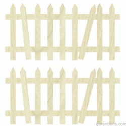 Hobi-Art KD 283 Bahçe Çiti Figürlü Mini Ahşap Obje