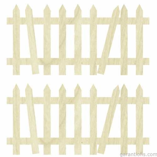 Hobi-Art KD 283 Bahçe Çiti Figürlü Mini Ahşap Obje - 1