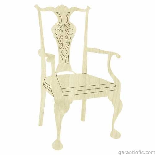 Hobi-Art KD 284 Sandalye Figürlü Mini Ahşap Obje - 1