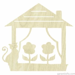 Hobi-Art KD 286 Ev Figürlü Mini Ahşap Obje