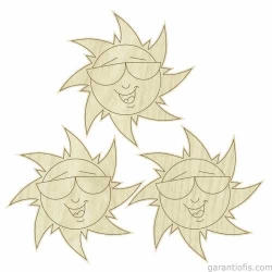 Hobi-Art KD 290 Güneş Figürlü Mini Ahşap Obje