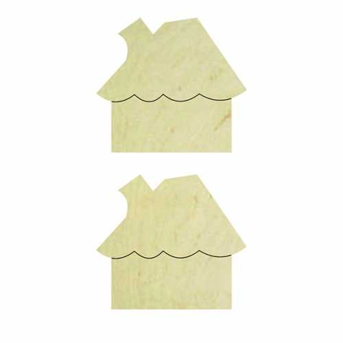 Hobi-Art KD 295 Ev Figürlü Mini Ahşap Obje - 1