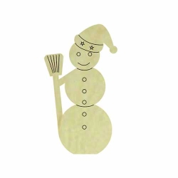 Hobi-Art KD 296 Kardan Adam Figürlü Mini Ahşap Obje